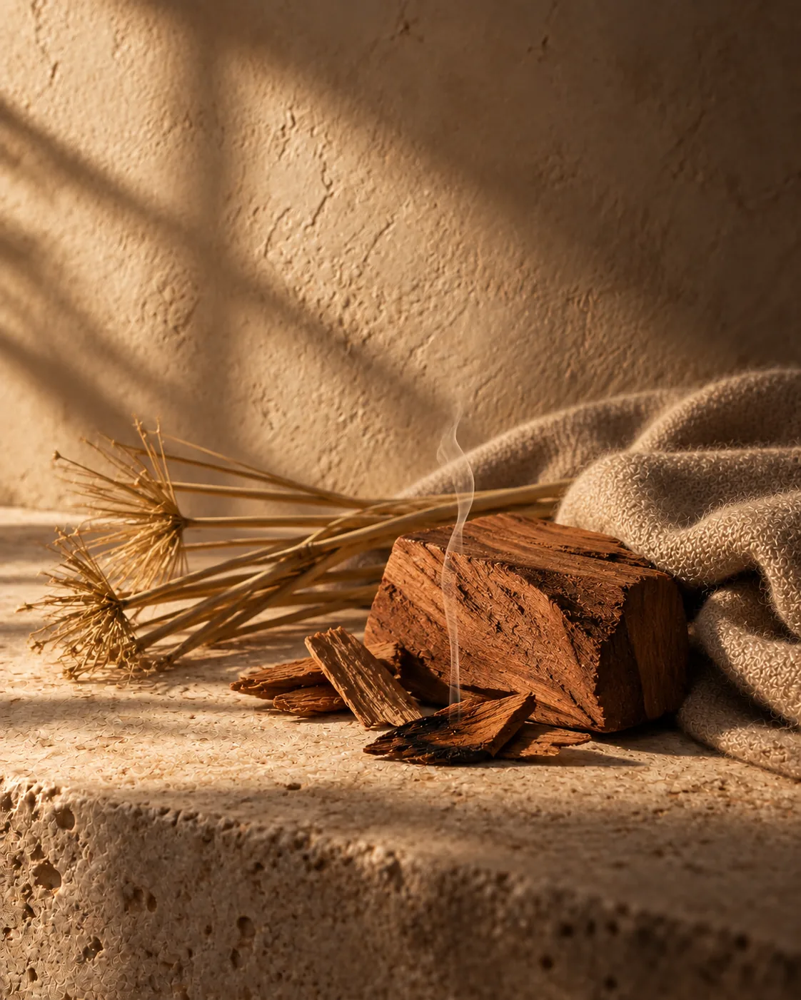 Sandalwood, papyrus and musk in dusk light
