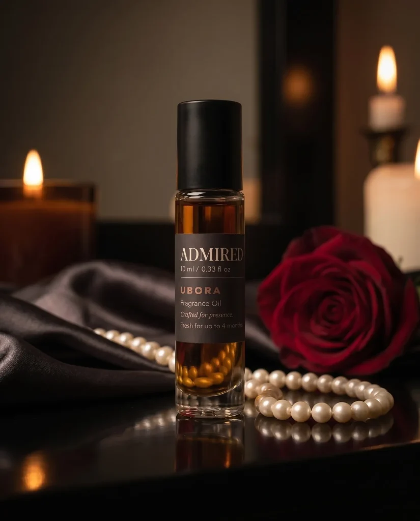 UBORA Admired roll-on oil on an evening vanity